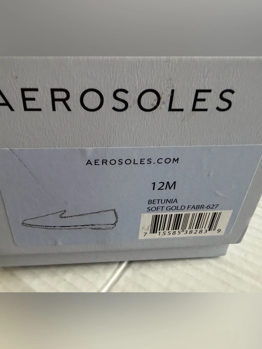 Aerosoles Women’s Loafers Betunia Ballet Flats Shoes Soft Gold Fabric 12 New